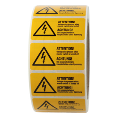 warning labels, W012, 50.8 x 25.4 mm - View Product