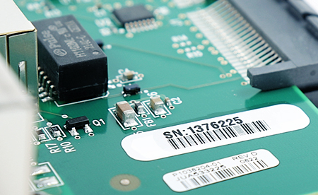 High Temperature labels on printed circuit boards