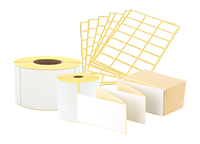 Shipping labels on roll, sheet or fanfold